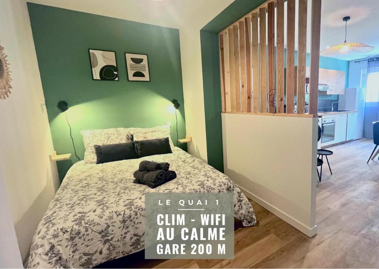 Le Quai 1 - Spacieux Studio Neuf Calme - Clim - Wifi - Gare A 200M Agen Exteriör bild